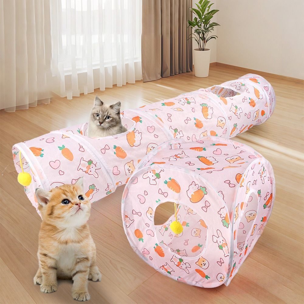 Cat Tunnel Toy - Fun Polyester+Steel Wire Cat Tunnel Tube