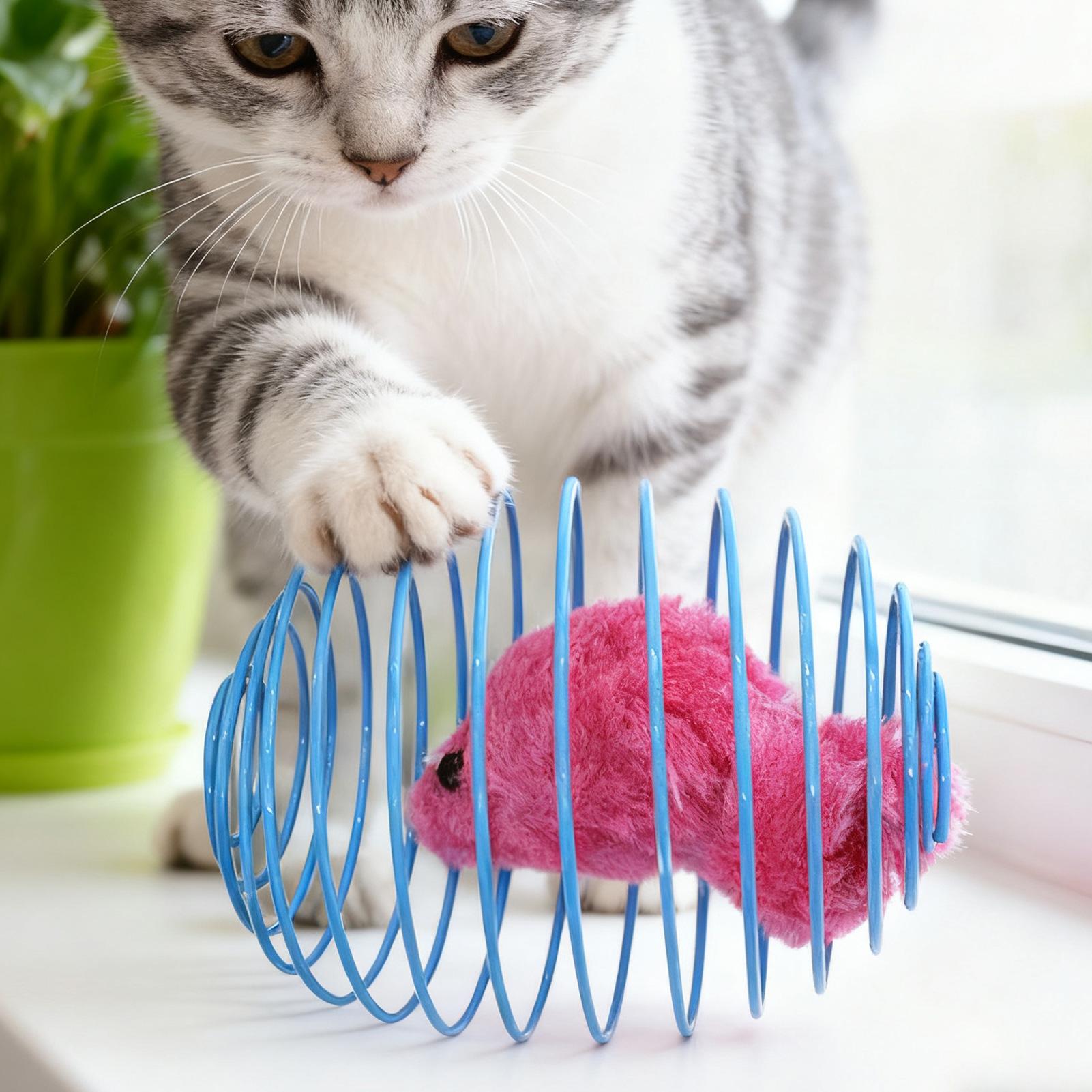 Cat Tunnel Toy - Cat Spiral Toy Interactive Fun Colorful