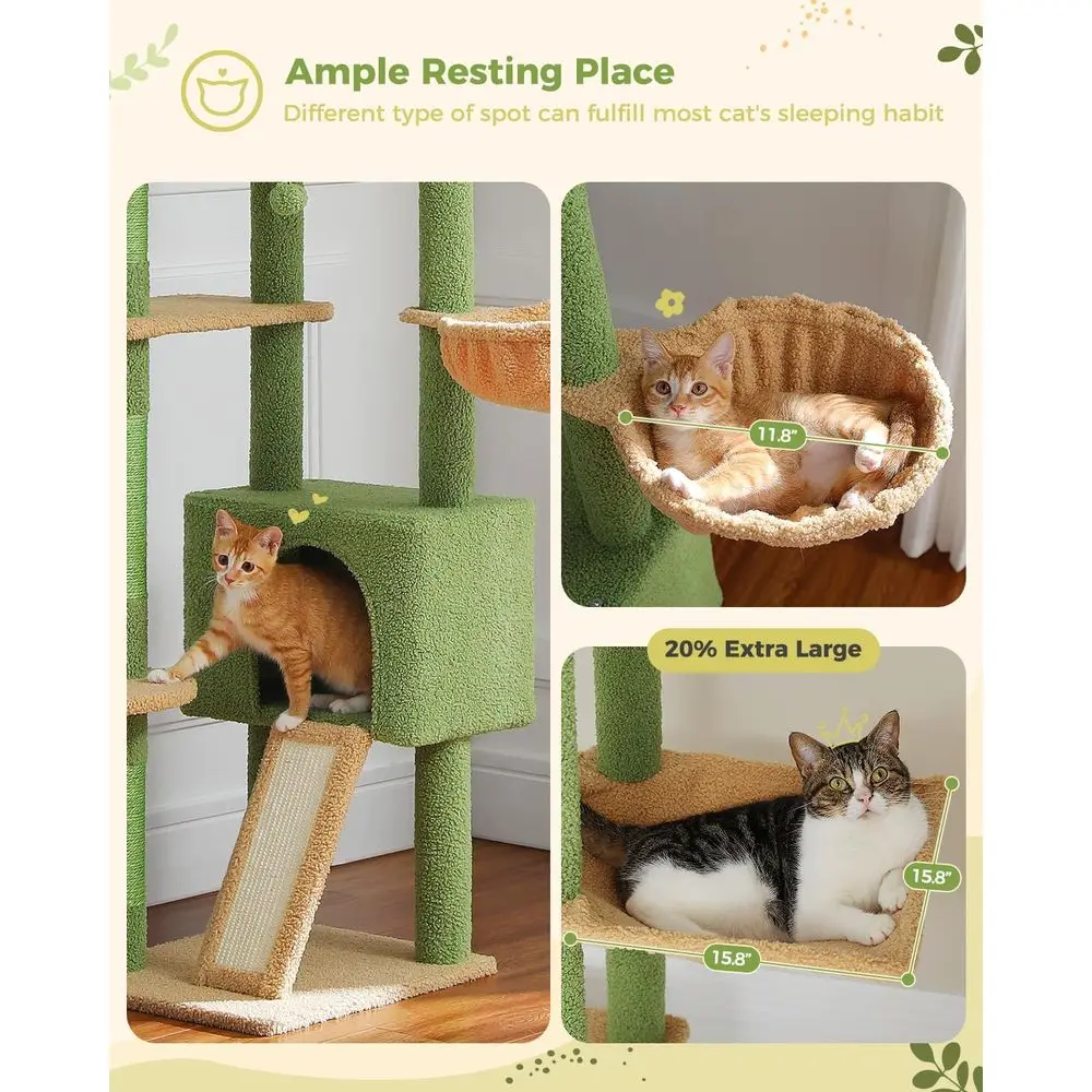 Adjustable Tall Cat Tree Tower - Cat Scratching Post 评论和价格