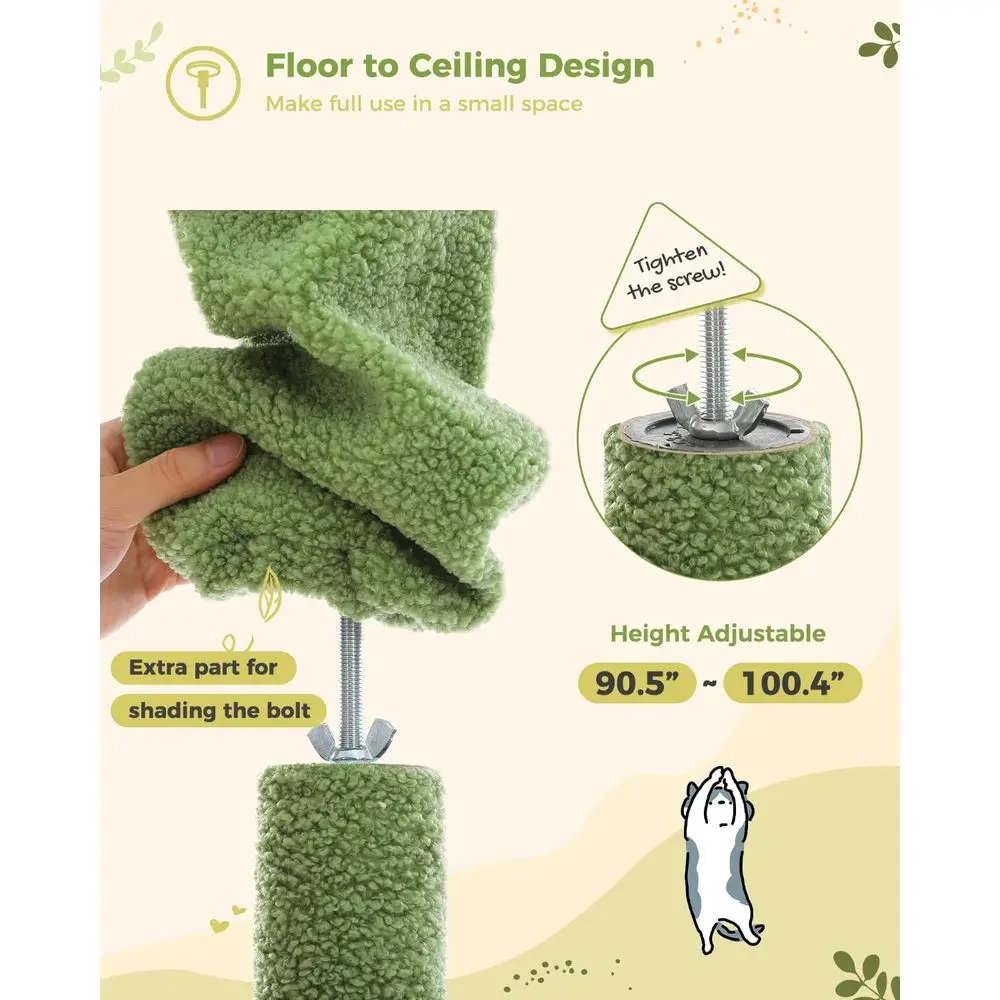 Adjustable Tall Cat Tree Tower - Cat Scratching Post 评论和价格