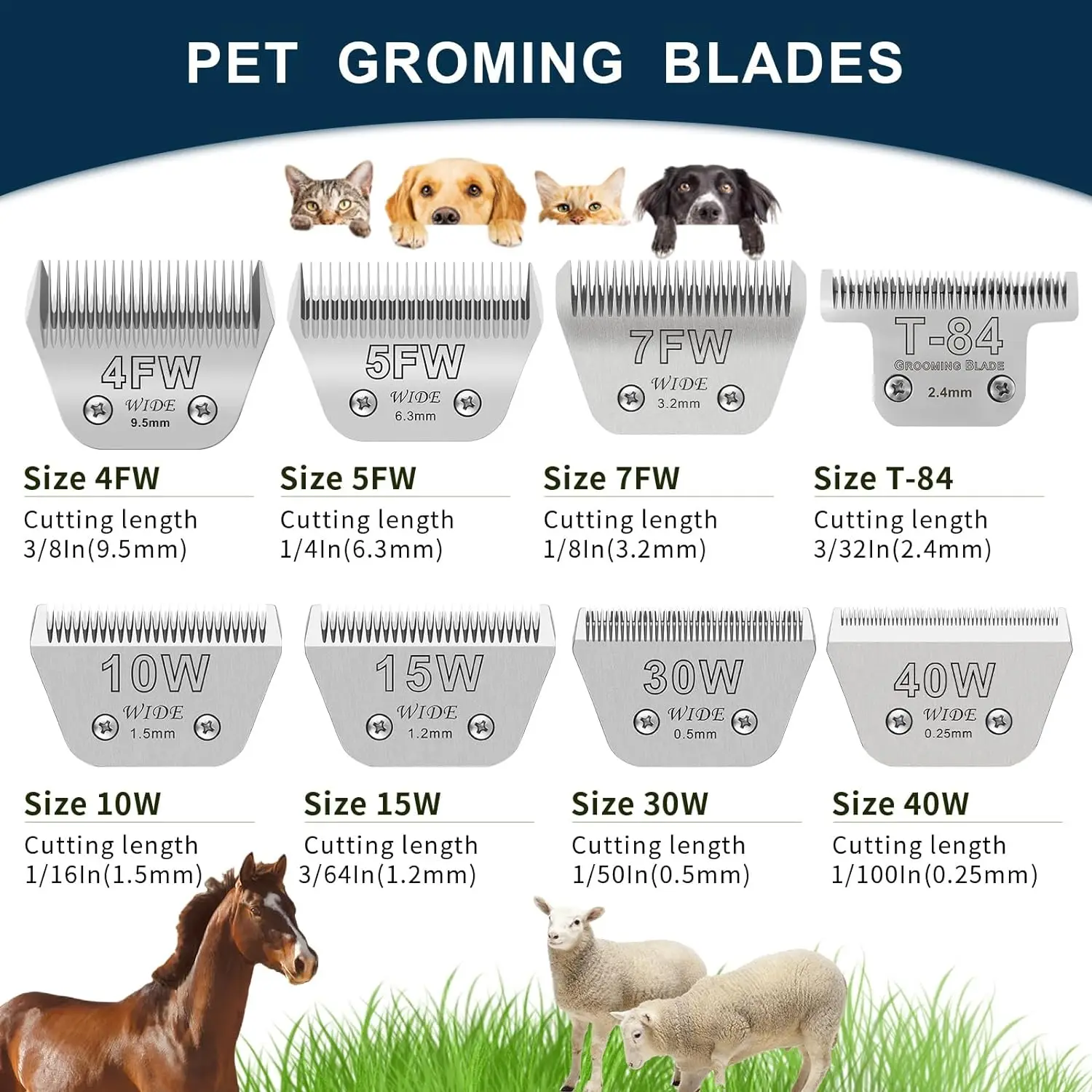 Detachable animal wide blade F - Dog Grooming Clippers 评论和价格