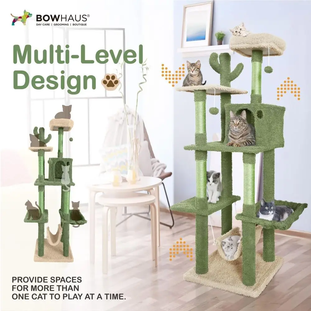 Multi-Level 70-Inch Cactus-The - Cat Scratching Post 评论和价格