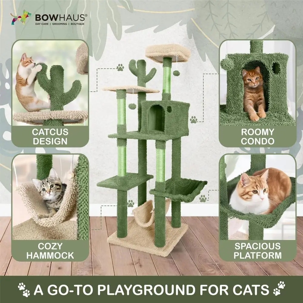 Multi-Level 70-Inch Cactus-The - Cat Scratching Post 评论和价格