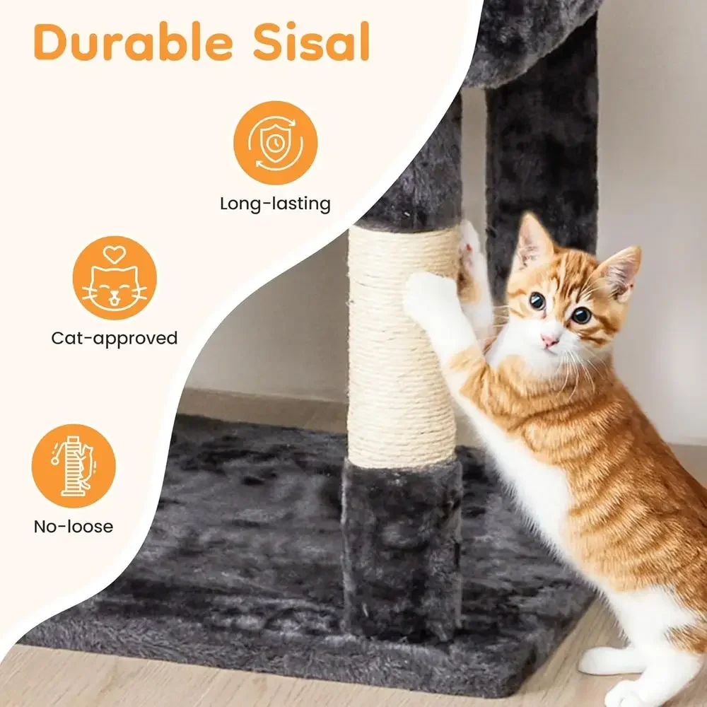 74 Tall Cat Tree Tower with Sc - Cat Scratching Post 评论和价格