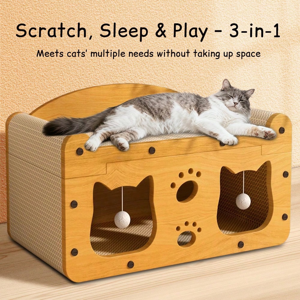 Luxury Double-Level Cat Scratc - Cat Scratching Post 评论和价格