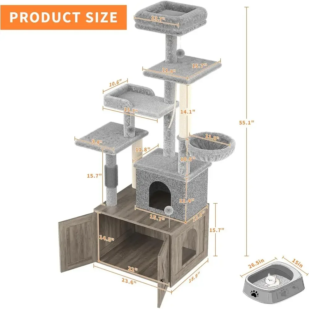 Large Multi-Level Cat Playhous - Cat Scratching Post 评论和价格