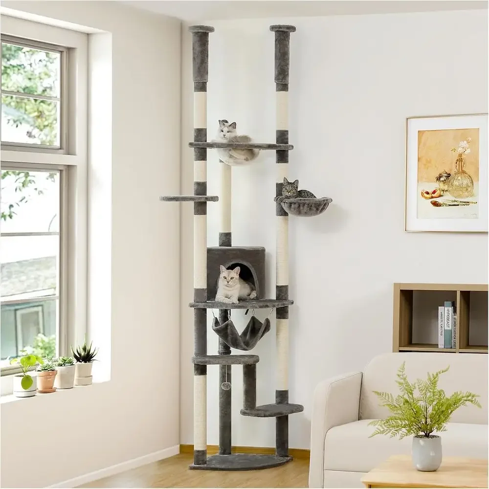 Adjustable Height Cat Tower: S - Cat Scratching Post 评论和价格