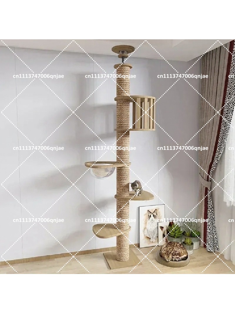 Indoor Wooden Cat Tree House M - Cat Scratching Post 评论和价格