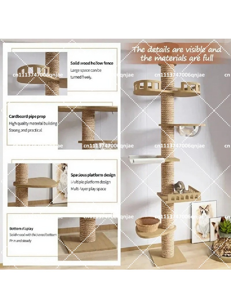 Indoor Wooden Cat Tree House M - Cat Scratching Post 评论和价格