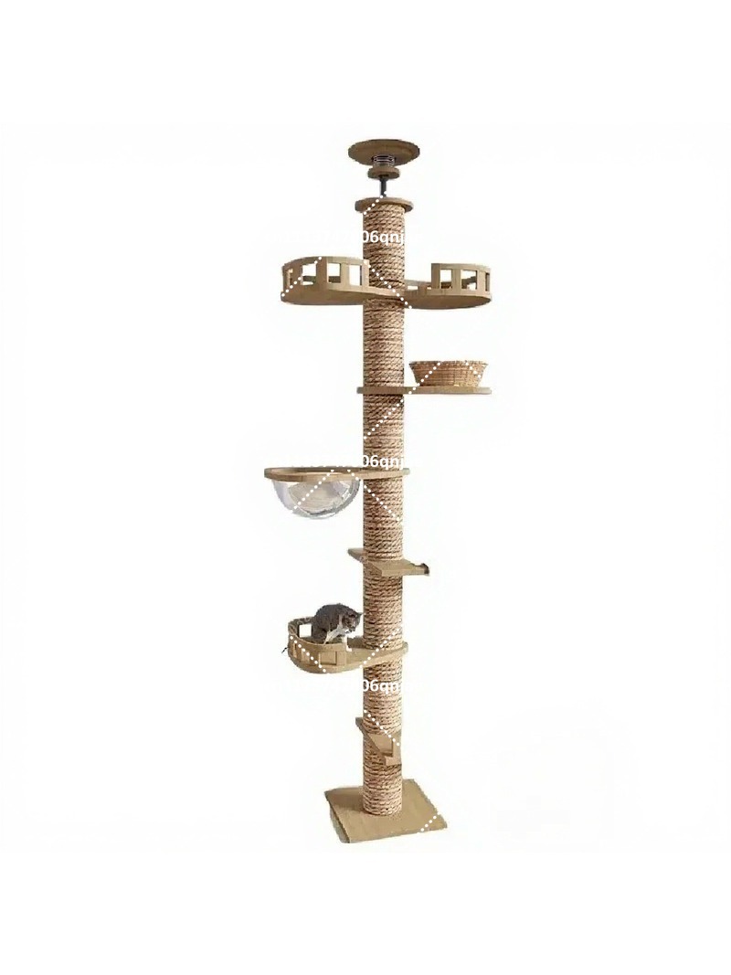 Indoor Wooden Cat Tree House M - Cat Scratching Post 评论和价格