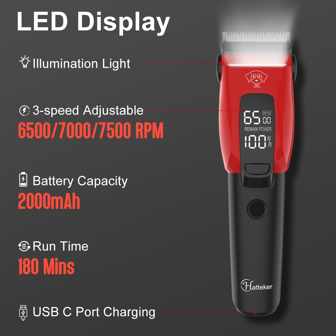 Hatteker Electric Pet Hair Cli - Dog Grooming Clippers 评论和价格