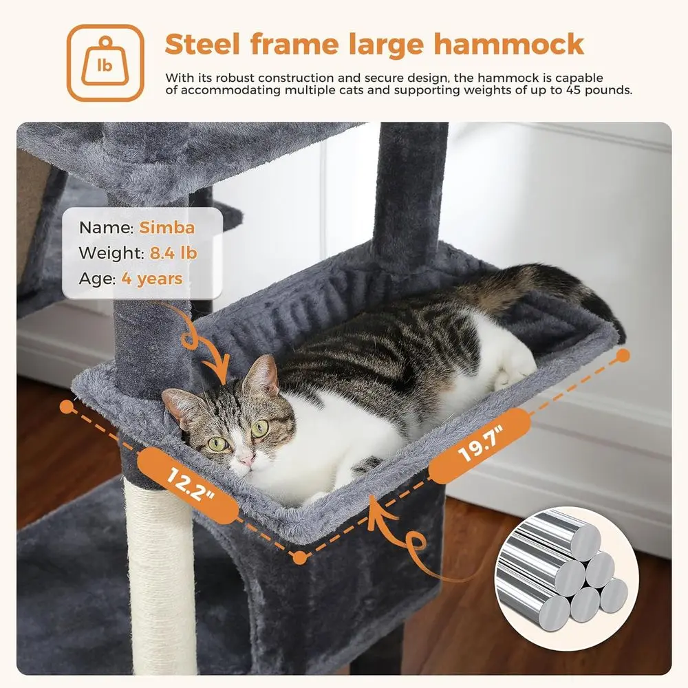 70 High Cat Tree with 2 Condos - Cat Scratching Post 评论和价格