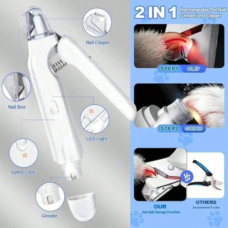 New model 2-In-1 Dog Nail Clip - Dog Grooming Clippers 评论和价格