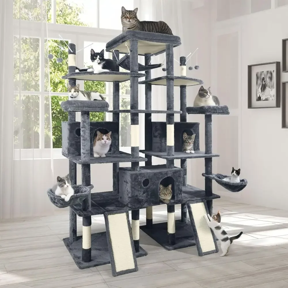 80-Inch Tall Cat Tower for Lar - Cat Scratching Post 评论和价格