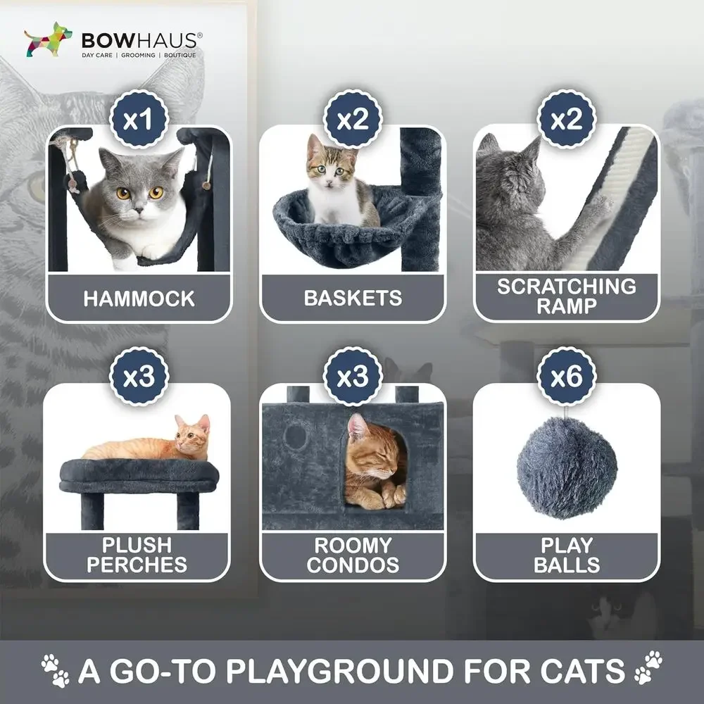 80-Inch Tall Cat Tower for Lar - Cat Scratching Post 评论和价格
