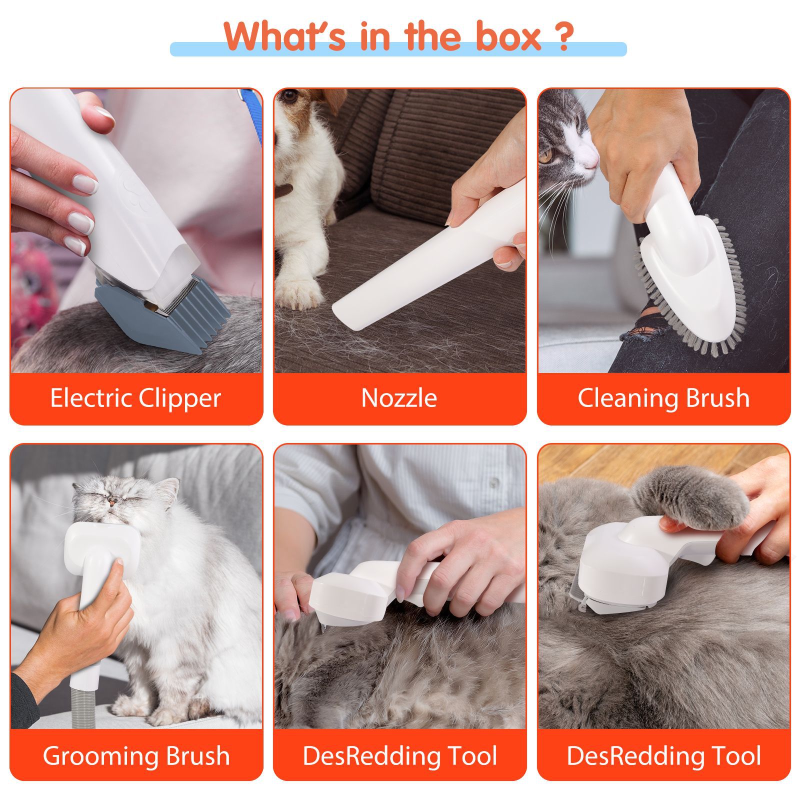 6 In 1 Pet Grooming Vacuum Kit - Dog Grooming Clippers 评论和价格