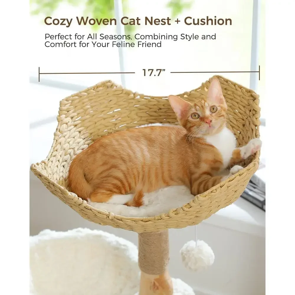 Large Cozy Cat Tree with Real  - Cat Scratching Post 评论和价格