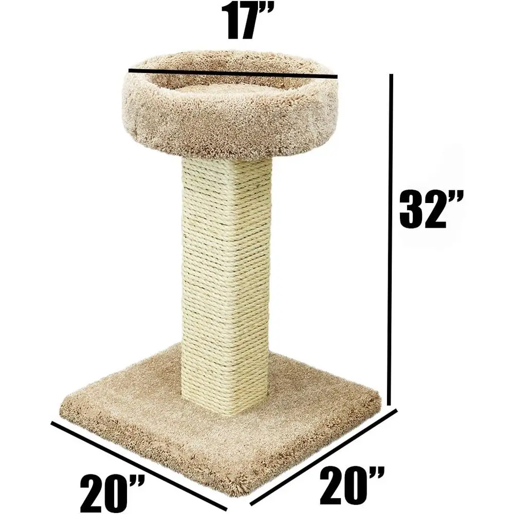 Large Solid Wood Cat Scratchin - Cat Scratching Post 评论和价格