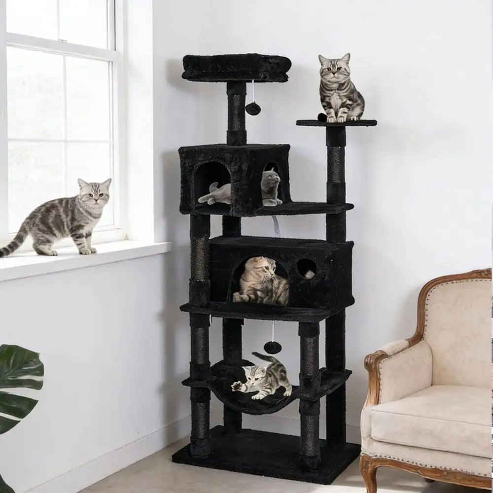 67 Multi-Layered XL Cat Tower  - Cat Scratching Post 评论和价格