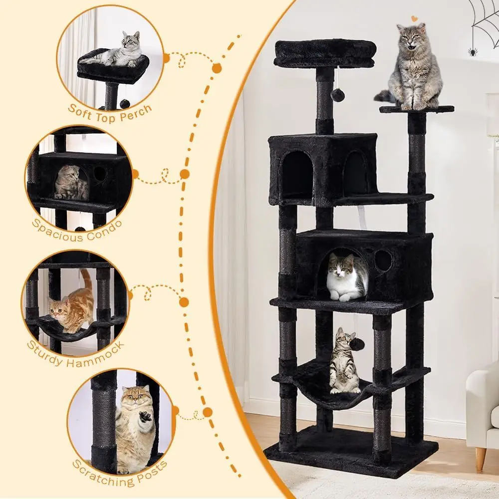 67 Multi-Layered XL Cat Tower  - Cat Scratching Post 评论和价格