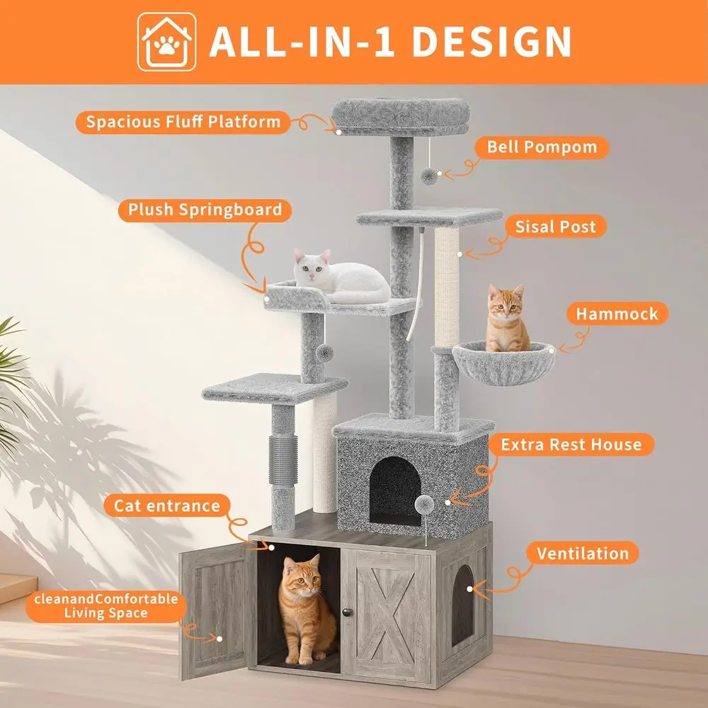 Large Multi-Level Cat Playhous - Cat Scratching Post 评论和价格