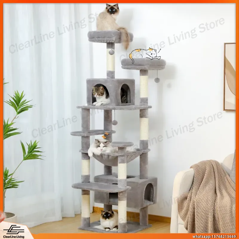 Large Cat Tree Tower for Indoo - Cat Scratching Post 评论和价格
