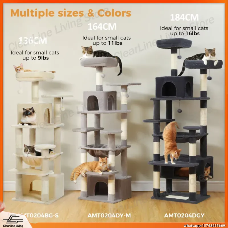 Large Cat Tree Tower for Indoo - Cat Scratching Post 评论和价格